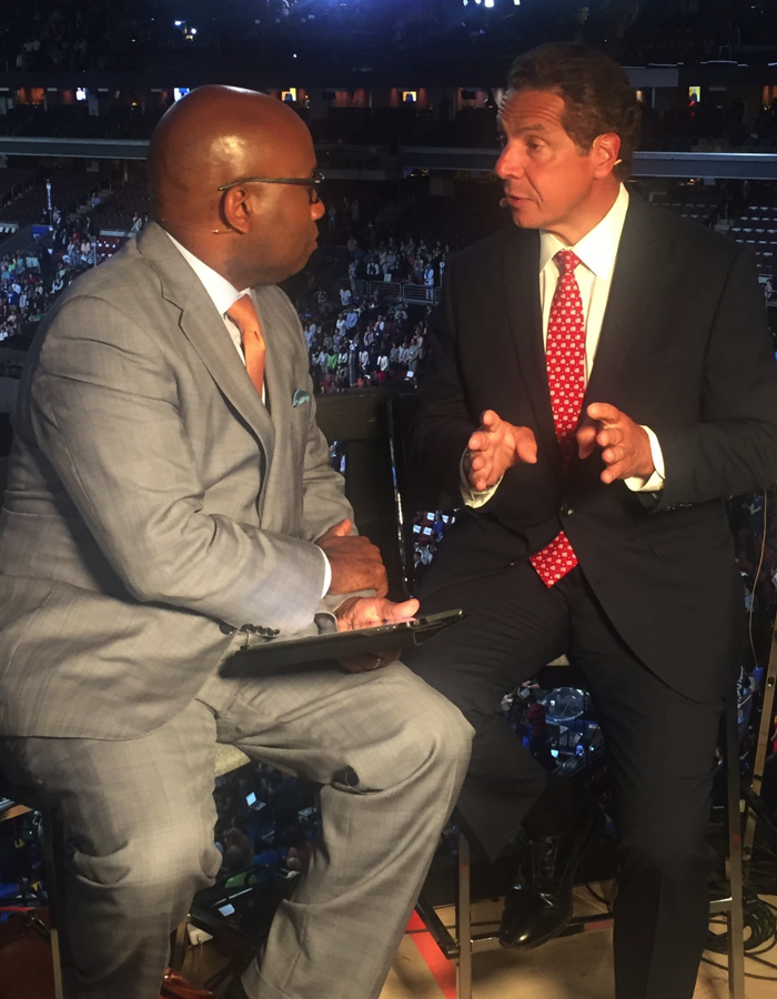 Here I am interviewing New York Governor Andrew Cuomo (D) at the 2016 Democratic National Convention.