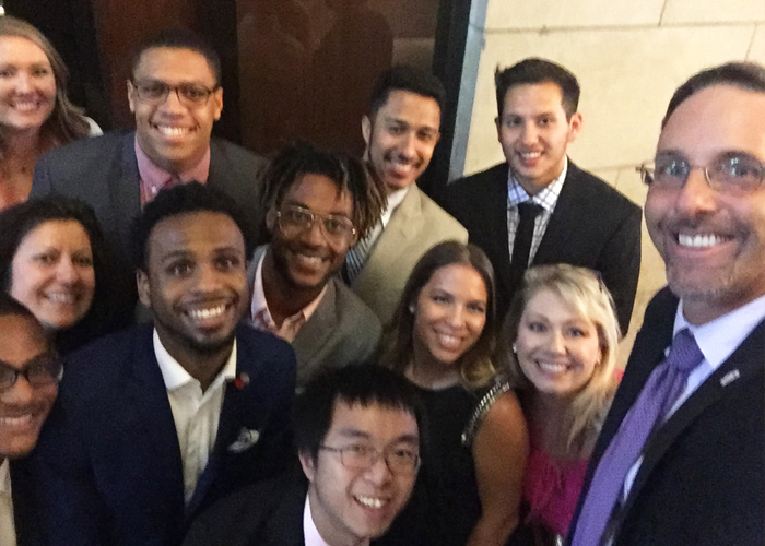 Seth Feit, Group Vice President-Talent, (far right) poses for a selfie with Charter Communications' Emma Bowen Foundation fellows.