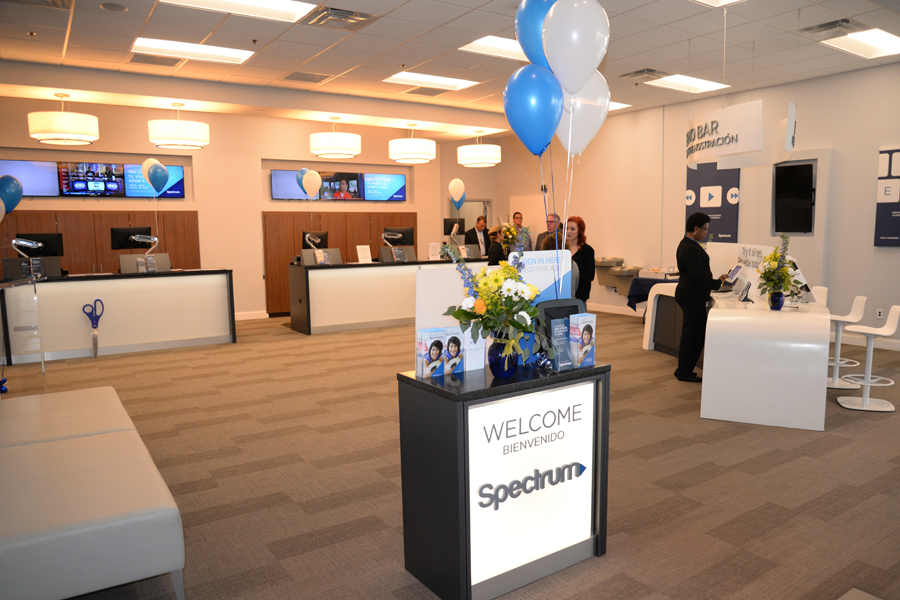Customers visiting a Spectrum Store