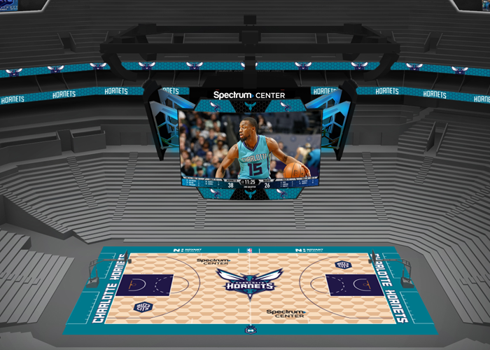 Take a look at the artist's rendering of the inside of the "Spectrum Center."