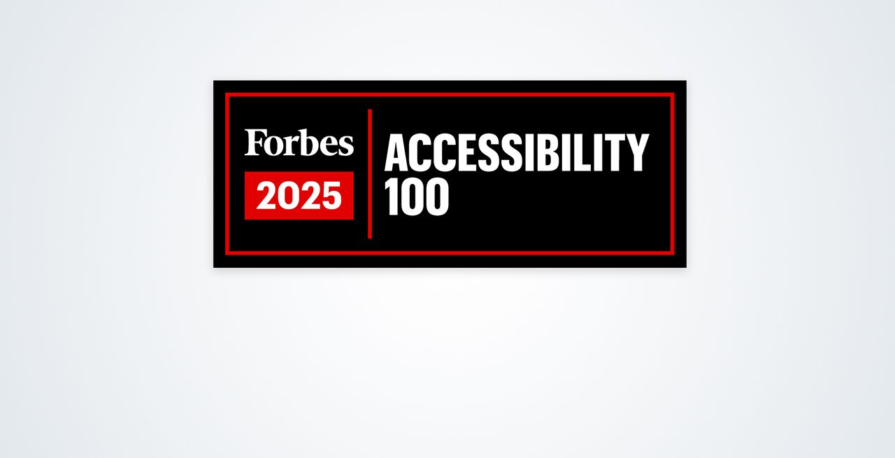 Forbes Accessibility 100 2025 Logo on plain background 