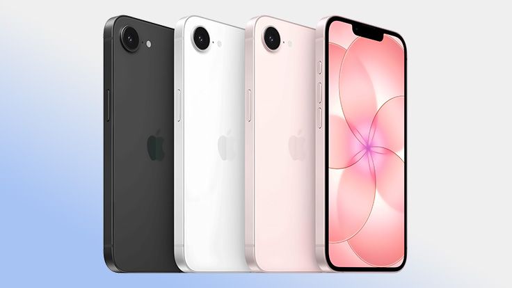 Apple iPhone 17e shown in five colors