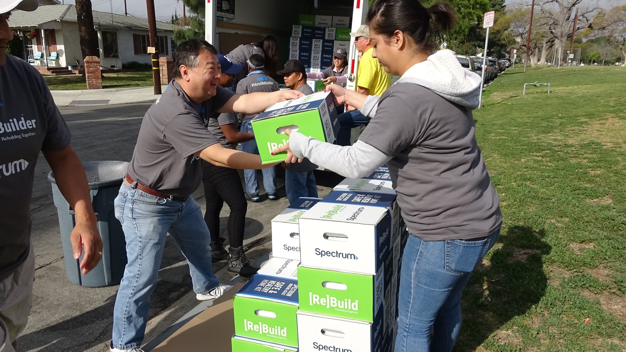 Raymond helps sort Safe & Healthy Home Kits
