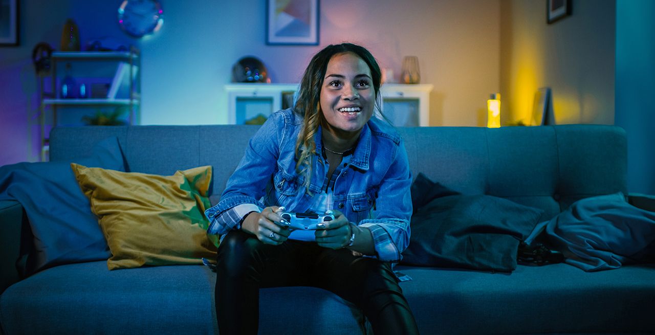 A gamer enjoying Spectrum Low Latency service