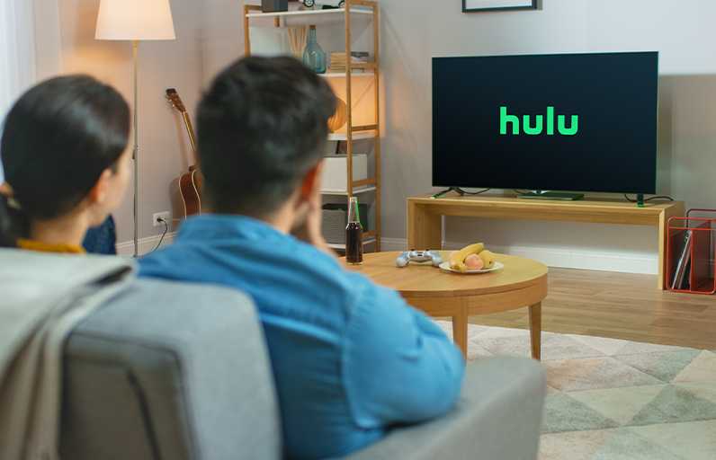 Family watching Hulu