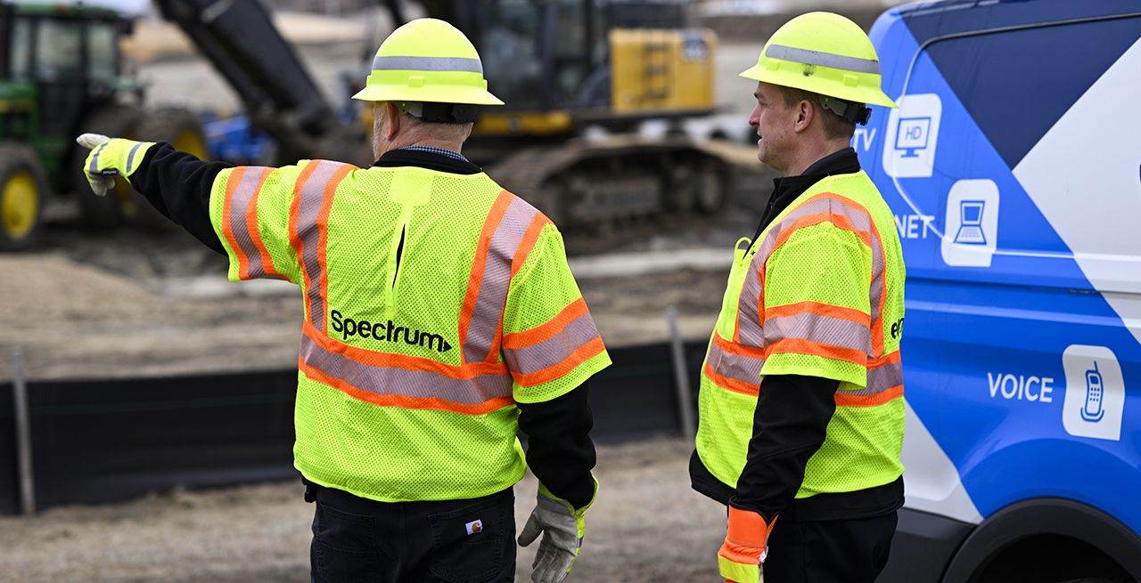 Spectrum technicians starting a broadband expansion project