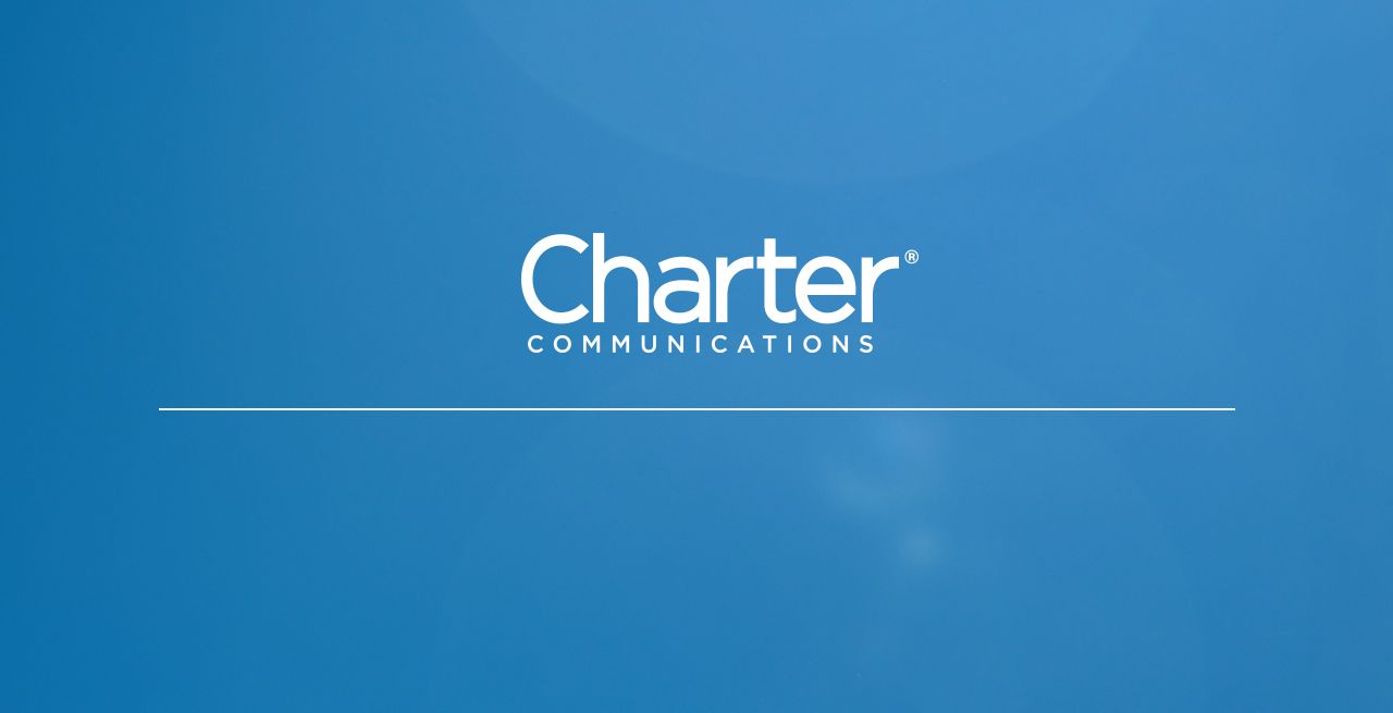 Charter logo on blue background