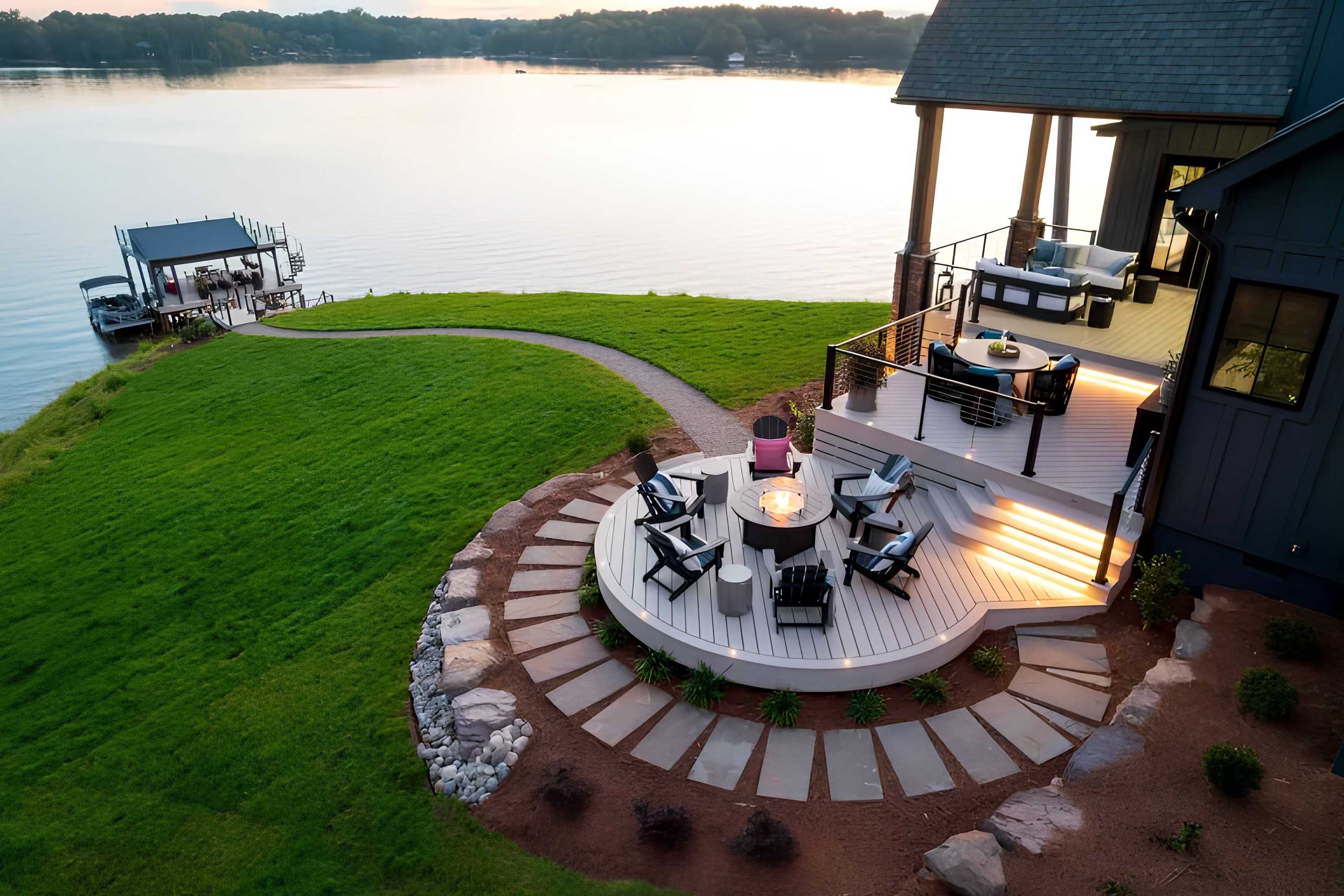 Deck and Fire Pit | HGTV