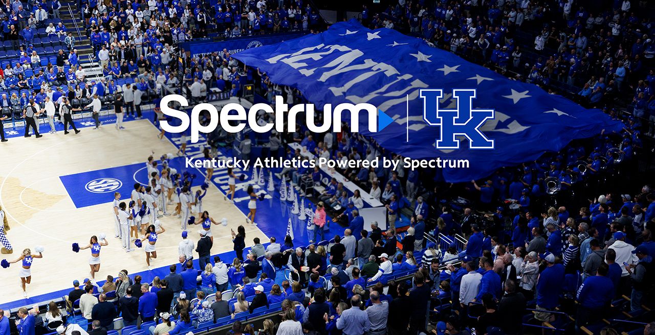 Kentucky Wildcats game with Spectrum and UK logos