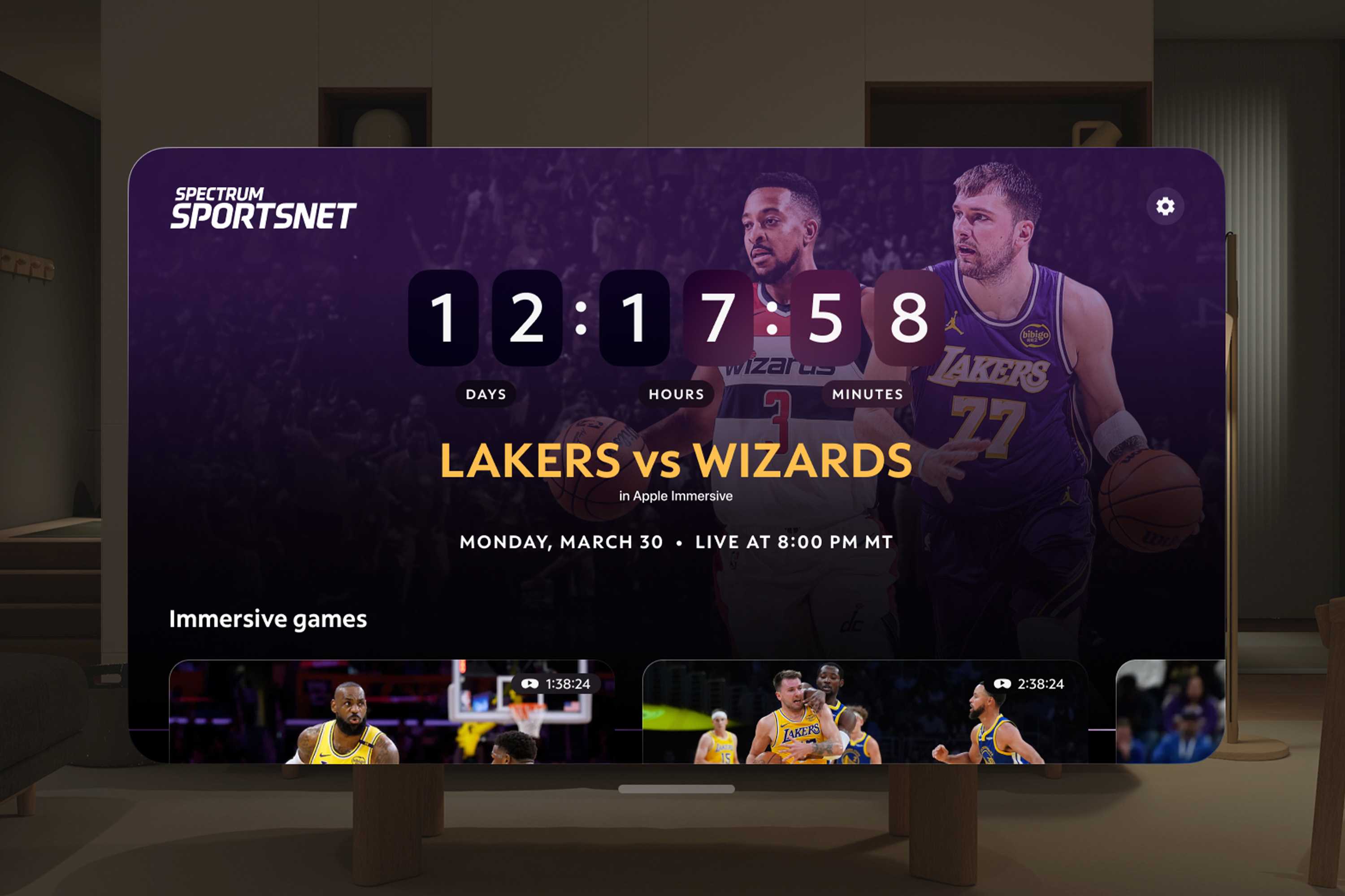 Spectrum | Apple Vision Front Row UI 2