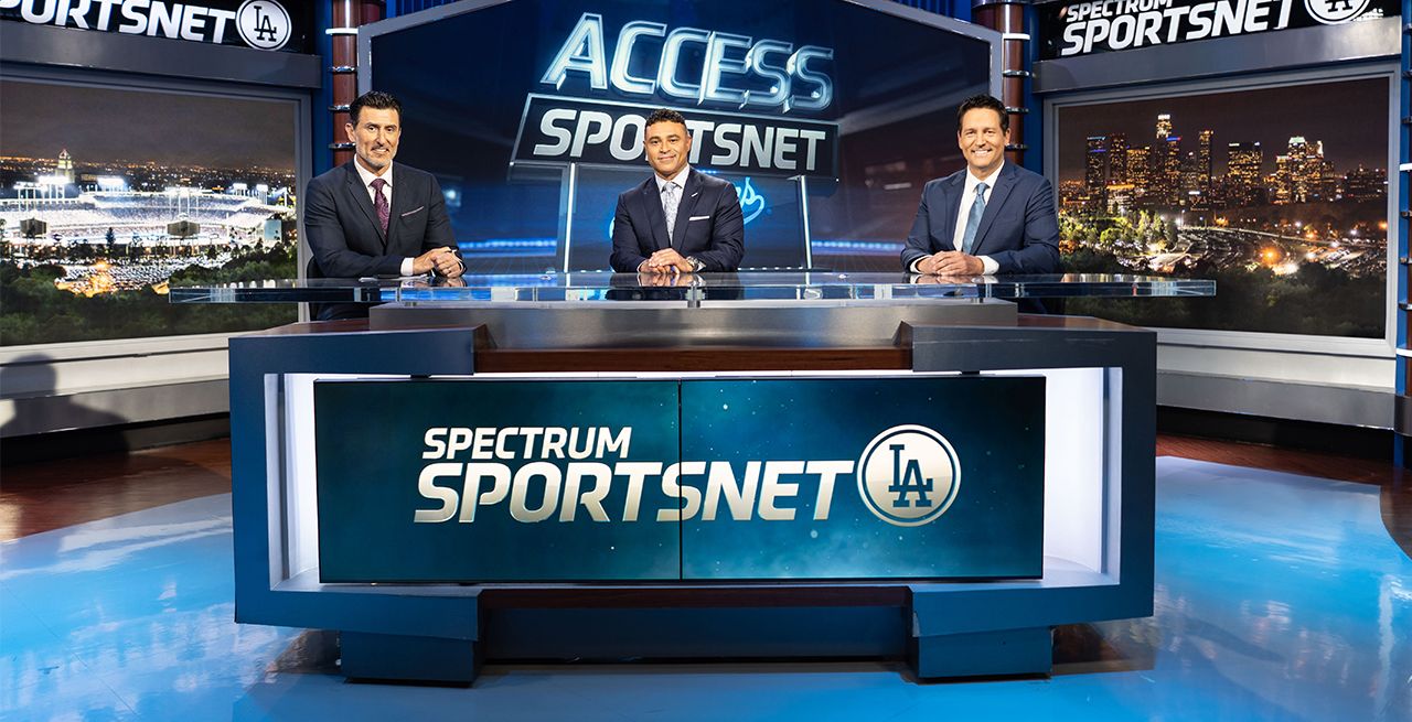 Spectrum SportsNet broadcasting desk and personnel