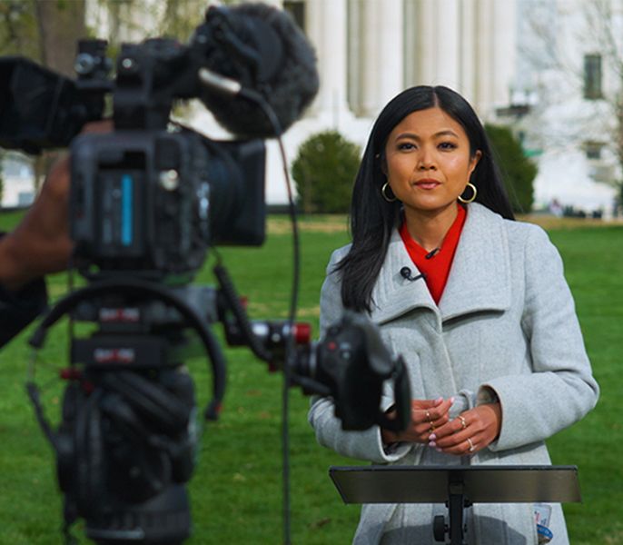 Spectrum News anchor Reena Diamante reports politics and the 2024 Election from Washington D.C.