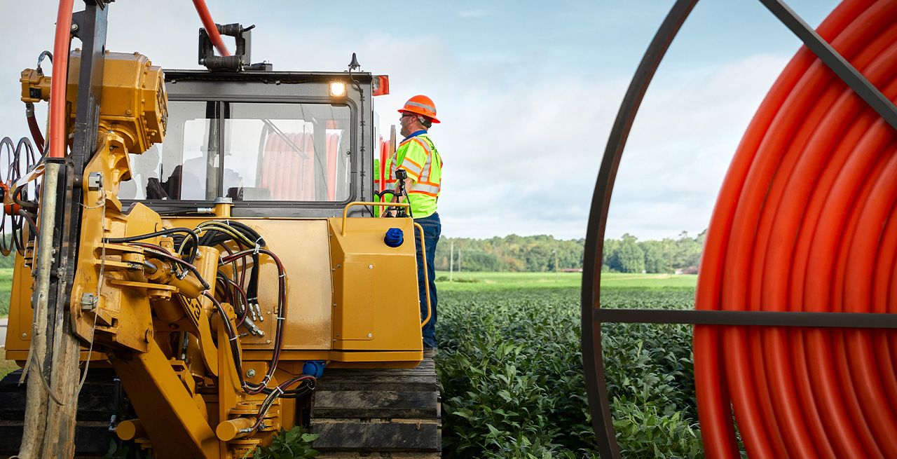 Spectrum field technician crew working on a broadband expansion project