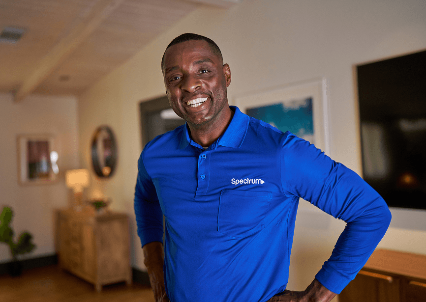 Smiling spectrum employee