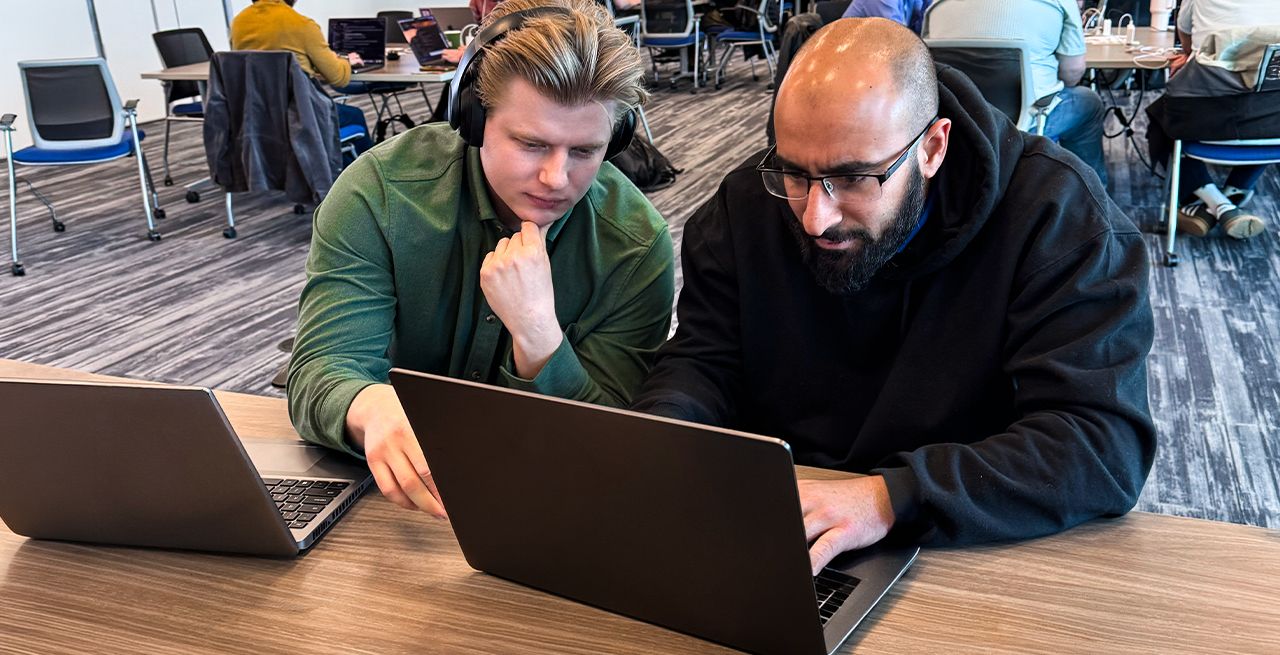 Spectrum employees during Hackathon event