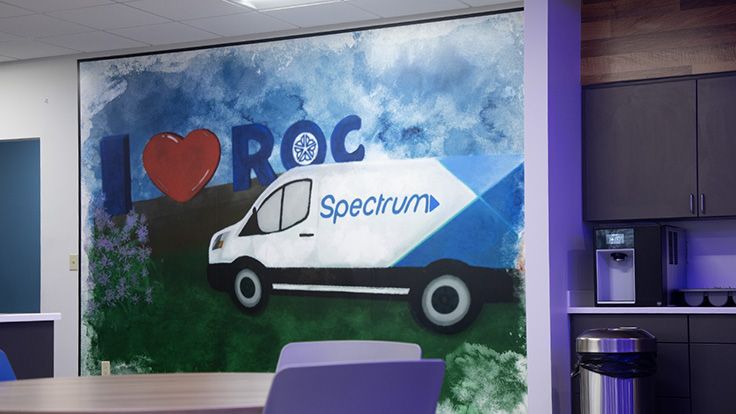 Mural of a Spectrum van