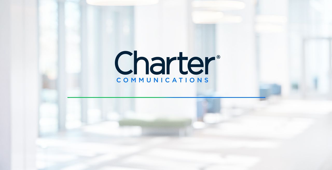 Charter logo on a blurred background
