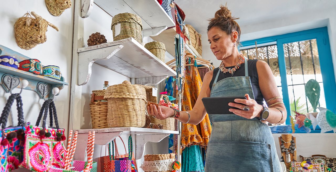 Woman Holding Tablet 